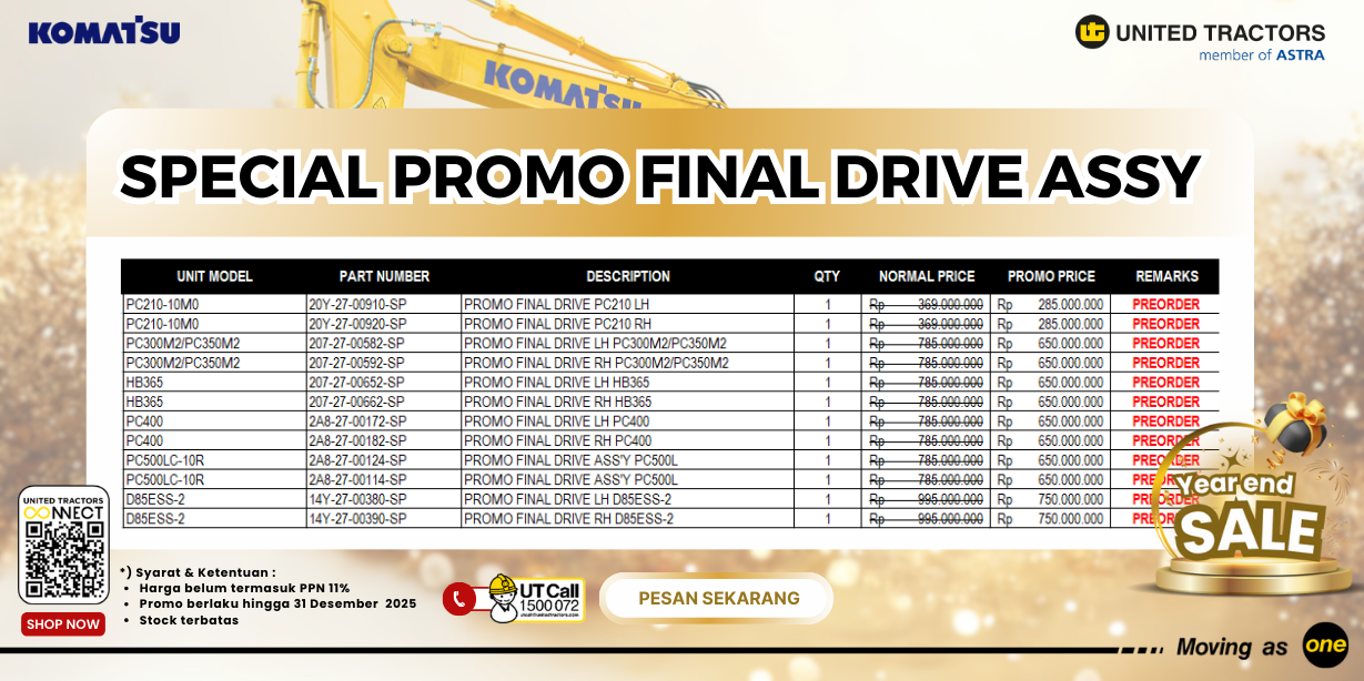 SPECIAL PROMO FINAL DRIVE ASSY
